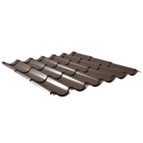 Dakpanplaat 2/1060 Sepiabruin, 0,40 mm staal, 25 µm polyester, hoofdweergave