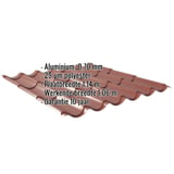 Dakpanplaat 2/1060 aluminium 0,70 mm Roodbruin met ingebouwde technische gegevens