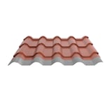 Dakpanplaat EUROPA Terracotta, 0,50 mm staal, onderzijde met anti-condens vliescoating