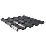 Dakpanplaat EUROPA Antracietgrijs, aluminium 0,70 mm, 25 µm polyester coating, hoofdweergave