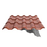 Dakpanplaat EUROPA Koperbruin, 0,50 mm staal, 25 µm polyester coating, met zichtbaar vlies