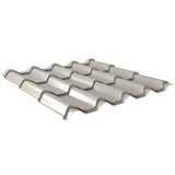 Dakpanplaat EUROPA van aluminium, 0,70 mm, Zilver-Metallic (RAL 9006), 25 µm polyestercoating