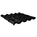 Dakpanplaat EUROPA Gitzwart (RAL 9005) 0,50 mm staal met 80 µm Shimoco coating