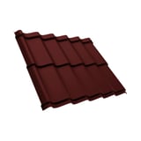 Dakpanplaat Szafir 350/15, roodbruin RAL 8012, 0,63 mm staal, 25 µm polyester