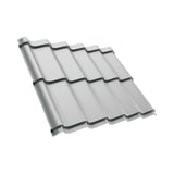Dakpanplaat Szafir 350/15 Lichtgrijs, 0,50 mm staal, 25 µm polyester coating, hoofdaanzicht