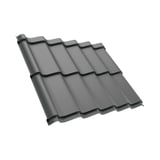 Dakpanplaat Szafir 350/15, grijs aluminiumkleurig, 0,50 mm staal met 25 µm polyestercoating