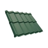 Dakpanplaat Szafir 350/15 in mosgroen (RAL 6005) met 25 µm polyestercoating, hoofdweergave