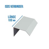 Dakrandprofiel verbinder ISOS, Zilver-Metallic, 1,50 mm, met ingebouwde lengte 100 mm