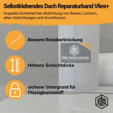 Dak reparatieband Vlies+ rol, grijs, met voordelen zoals scheuroverbrugging