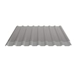 Damwandplaat 20/1100, grijs aluminiumkleurig, met grijze anticondensvliescoating aan de onderzijde