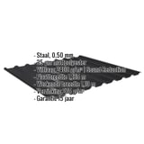 Damwandplaat 20/1100 | Dak | Anti-Drup 2400 g/m² | Staal 0,50 mm | 35 µm Mattpolyester | 33 - Zwart