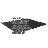 Damwandplaat 20/1100 | Dak | Anti-Drup 1000 g/m² | Staal 0,50 mm | 35 µm Mattpolyester | 33 - Zwart