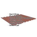 Damwandplaat 20/1100 | Dak | Anti-Drup 2400 g/m² | Staal 0,50 mm | 35 µm Mattpolyester | 75 - Terracotta