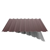 Damwandplaat 20/1100 wijnrood, 0,50 mm, met anticondensvlies, schuine doorsnede