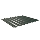 Damwandplaat 20/1100 aluminium mosgroen, bovenaanzicht
