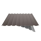Damwandplaat 20/1100 Notenbruin met gedeeltelijke anti-condensvliescoating, doorsnede