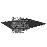 Damwandplaat 20/1100 | Dak | Anti-Drup 700 g/m² | Staal 0,50 mm | 35 µm Mattpolyester | 33 - Zwart