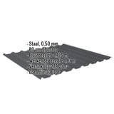 Damwandplaat 20/1100 antracietgrijs, 0,50 mm, met Shimoco coating en ingebedde specificaties