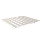 Damwandplaat 20/1100, Zuiverwit (RAL 9010), 0,50 mm, hoofdaanzicht schuin van boven
