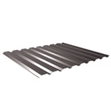 Damwandplaat 20/1100 wand, Chocoladebruin RAL 8017, 0,75 mm staal, bovenaanzicht schuin