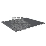 Damwandplaat 20/1100 wand antracietgrijs met ingebouwde gegevens over materiaal, coating en garantie