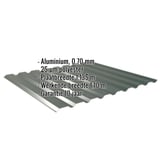Damwandplaat 20/1100 aluminium 0,70 mm mosgroen met ingebouwde specificaties
