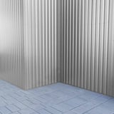 Hoek van een wandbekleding van damwandplaat 20/1100 aluminium Zilver-Metallic