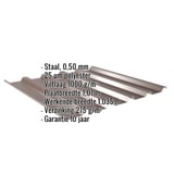 Damwandplaat 35/207 | Dak | Anti-Drup 1000 g/m² | Staal 0,50 mm | 25 µm Polyester | 8014 - Sepiabruin