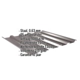 Damwandplaat 35/207 dak Anti-condens, staal 0,63 mm, 25 µm polyester, met ingebedde gegevens