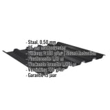 Damwandplaat 35/207 | Dak | Anti-Drup 2400 g/m² | Staal 0,50 mm | 35 µm Mattpolyester | 33 - Zwart