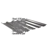 Damwandplaat 35/207 Gitzwart met ingebedde specificaties voor materiaal, dikte en coating