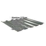 Damwandplaat 35/207 aluminium 0,70 mm mosgroen met ingebedde specificaties