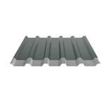 Damwandplaat 35/207 aluminium 0,70 mm mosgroen met anticondensvlies, dwarsdoorsnede
