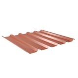 Damwandplaat 35/207 koperbruin, 0,63 mm staal, 25 µm polyester, hoofdaanzicht schuin van boven
