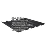 Damwandplaat 35/207 | Dak | Staal 0,50 mm | 35 µm Mattpolyester | 33 - Zwart