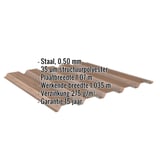 Damwandplaat 35/207 | Gevel | Staal 0,50 mm | 35 µm Structuurpolyester | Houtlook - Eiken