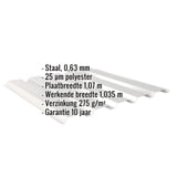 Damwandplaat 35/207 | Gevel | Staal 0,63 mm | 25 µm Polyester | 9006 - Zilver-Metallic