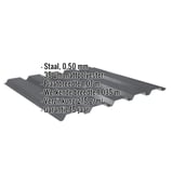 Damwandplaat 35/207 in donkergrijs, 0,50 mm, met ingebouwde technische gegevens en coating 35 µm matpolyester