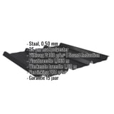 Damwandplaat 45/333 | Dak | Anti-Drup 2400 g/m² | Staal 0,50 mm | 35 µm Mattpolyester | 33 - Zwart