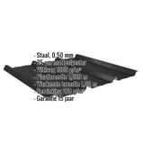Damwandplaat 45/333 | Dak | Anti-Drup 1000 g/m² | Staal 0,50 mm | 35 µm Mattpolyester | 33 - Zwart