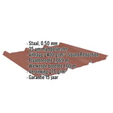 Damwandplaat 45/333 | Dak | Anti-Drup 2400 g/m² | Staal 0,50 mm | 35 µm Mattpolyester | 75 - Terracotta