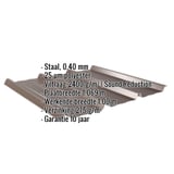 Damwandplaat 45/333 | Dak | Anti-Drup 2400 g/m² | Restpartij | Staal 0,40 mm | 25 µm Polyester | 8014 - Sepiabruin