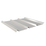 Damwandplaat 45/333 Zilver-Metallic, bovenaanzicht, 0,75 mm staal met 25 µm polyestercoating