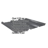 Damwandplaat 45/333 | Dak | Anti-Drup 700 g/m² | Staal 0,50 mm | 35 µm Mattpolyester | 23 - Donkergrijs