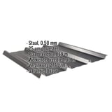 Damwandplaat 45/333 Gitzwart met ingebedde specificaties voor materiaal, coating en afmetingen