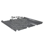 Damwandplaat 45/333 | Dak | Staal 0,50 mm | 35 µm Mattpolyester | 23 - Donkergrijs