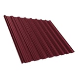 Damwandplaat T18DR wijnrood RAL 3005, 0,50 mm, 25 µm polyestercoating, hoofdaanzicht