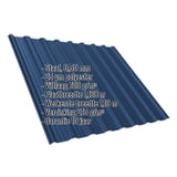 Damwandplaat T18DR dak Gentiaanblauw RAL 5010 met ingebedde specificaties