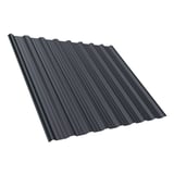 Damwandplaat T18DR grafietgrijs (RAL 7024) 0,50 mm, hoofdaanzicht schuin van boven