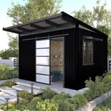 Tuinhuis met dak van damwandplaat T18DR Gitzwart